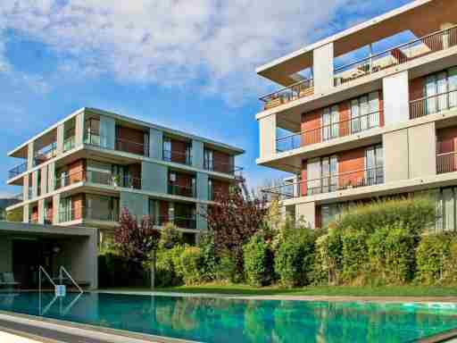 Apartment pool and lake