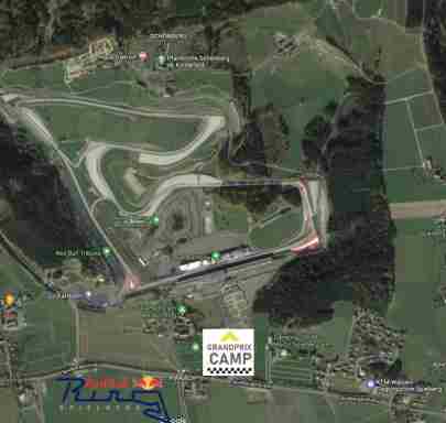 Spielberg front row camp near Red Bull Ring including sounds of pitstops in your tent